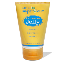 Front view of tube of Alba Un-petroleum Jelly
